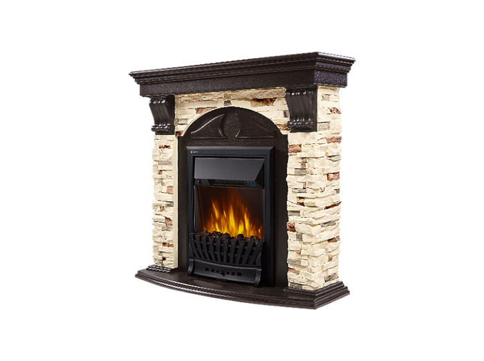 Портал Firelight Torre Classic камень сланец натуральный, шпон венге - фото 11951