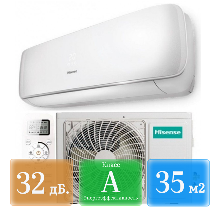 Сплит-система до 40 кв.м. Hisense AS-13HW4SVDTG5 Wi-fi Серия Neo Premium Classic A 3629 - фото 17048