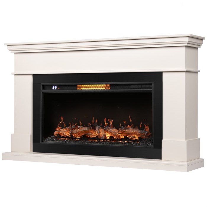 Каминокомплект: Очаг Royal Thermo Aurora RTFP/P-AR40LS, портал California 42/40/36, молочный 3720