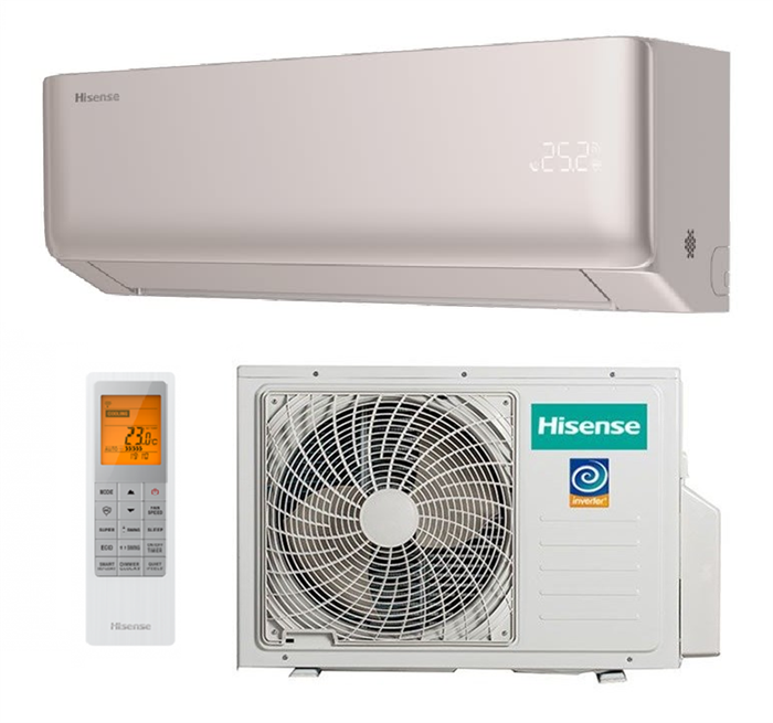 Сплит-система до 30 кв.м.  Hisense  AS-10UW4RLCHD00(C) Серия Vibe Pro Champagne DC Inverter 4000