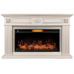 {{photo.Alt || photo.Description || 'Каминокомплект: Очаг Royal Thermo Aurora RTFP/P-AR40LS, портал Siena 42/40/36, сл. кость с зол. пати'}}